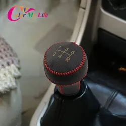 Leather Car Gear Head Shift Knob Cover for Peugeot 106 206 306 307 308 406 605 for Citroen Xsara Xantia Saxo C2 C4 Picasso