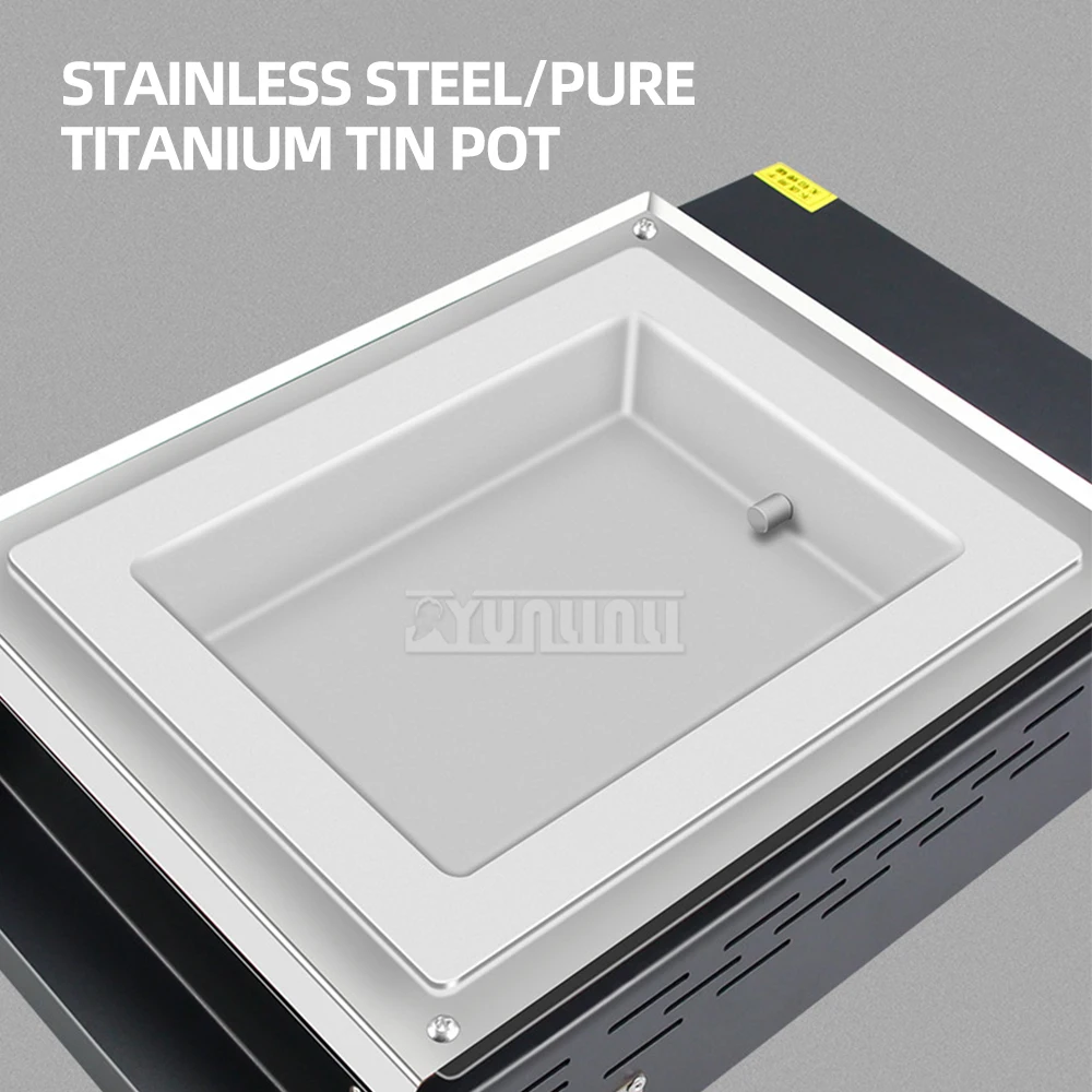 700w 220v Solder Pot Tin Melting Furnace Rectangular Thermoregulation Soldering Desoldering Bath Temperature Ajustable