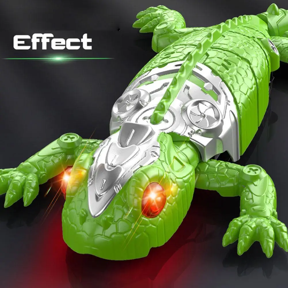 Jouet Robot lézard d'escalade mural RC biomimétique réaliste, Gecko télécommandé qui Rechargeable avec les yeux LED, jouets d'escalade des murs