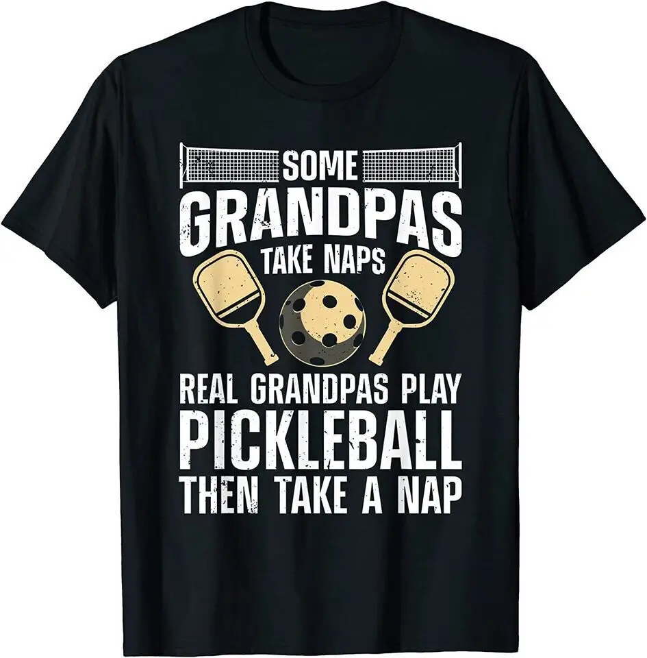 

New Pickleball Design For Men Grandpa Pickleball Player Funny T-Shirt USA Tee