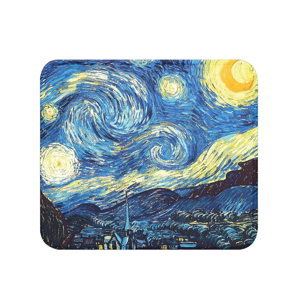 Gaming-Mauspad Van Gogh The Starry Night Laptops Tastaturmatte Schreibtischunterlage PC-Zubehör Schreibtischschutz HD-Teppich klein