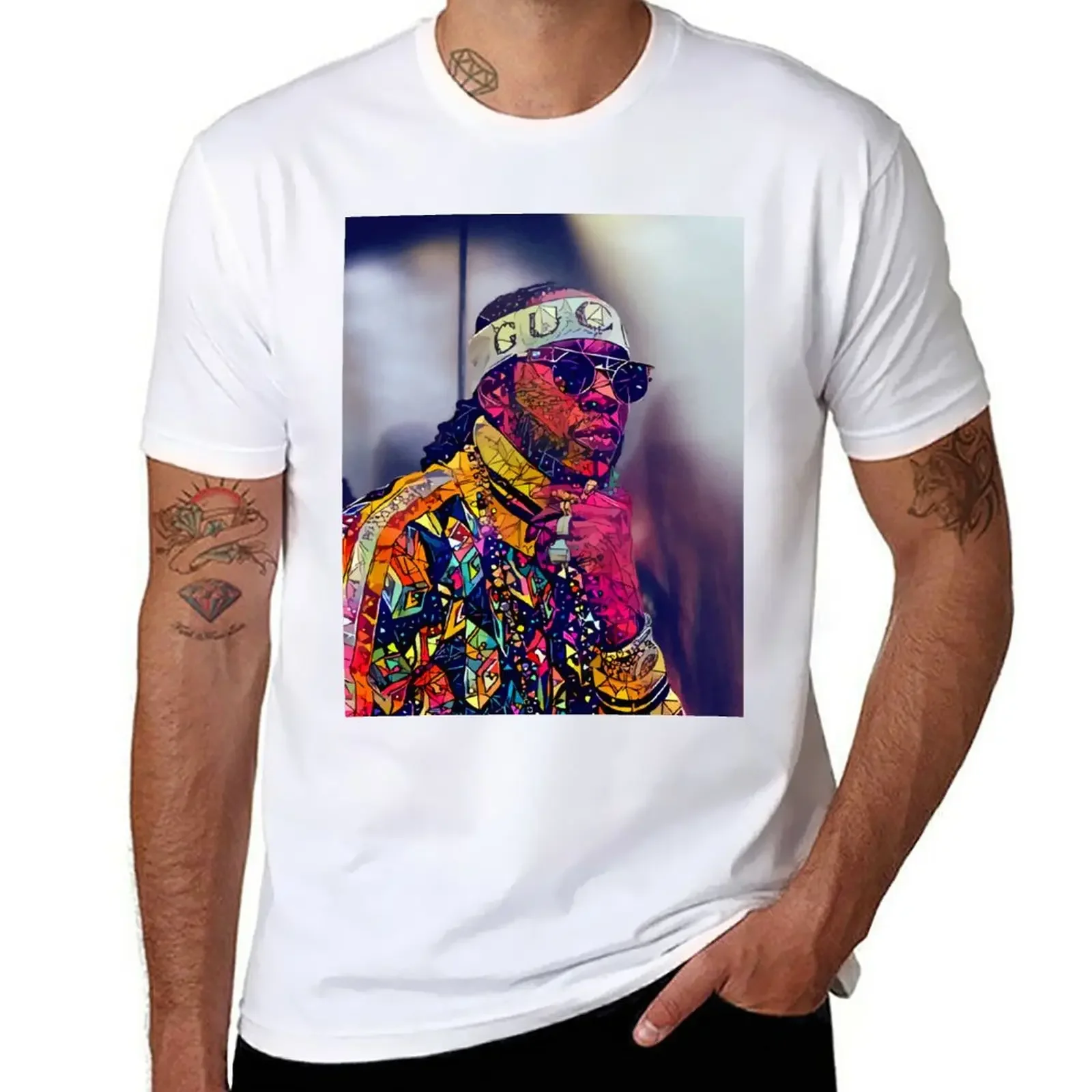 New Abstract 2 Chainz T-Shirt sublime t shirt Short sleeve T-shirt short sweat shirts Men's long sleeve t shirts