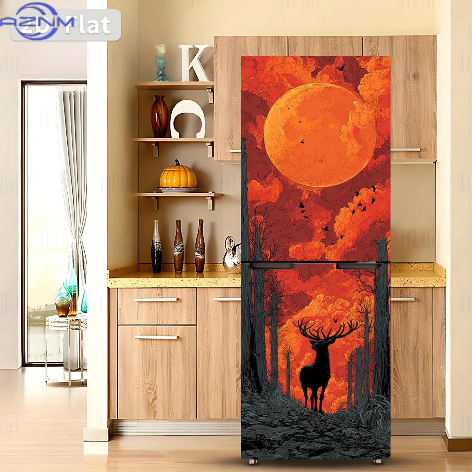 [2D Flat Printing] 1pc Refrigerator Sticker 