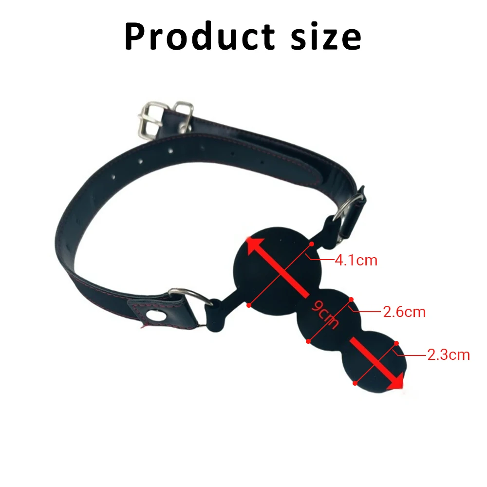 Comfortable Silicone Mouth Gag for Couples BDSM Bondage Toys Multiple Styles Adults Sex Products Three Ball Design Passion Prop view 4