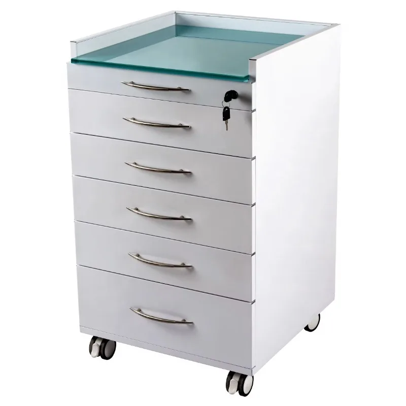 

Yimmi 5 Drawers Medical Be auty Custom Salon Furniture Socket Stainless Steel Cabinet White De ntal Mobile Cabinet