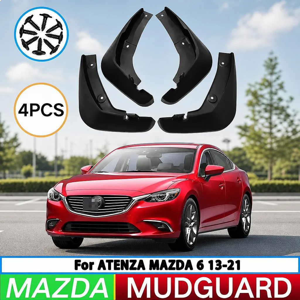 

For Mazda 6 Atenza 2013-2021 4pcs Car Tire Fender Splash Guards Front Rear Wheel Mud Flaps