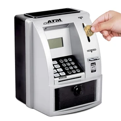 Electronic Piggy Bank ATM Password Money Box Cash Coins Saving Box ATM Bank Safe Box Automatic Deposit Banknote Christmas Gift