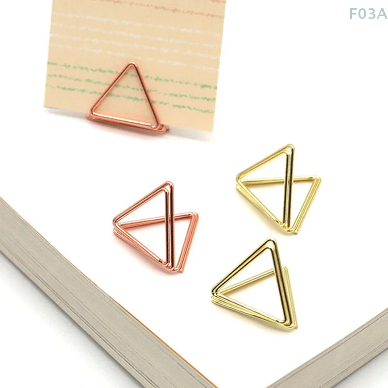 Porte-cartes triangulaire en métal, porte-numéros de table de mariage, support de clips photo, présentoirs d'image, décoration de bureau, 10 pièces