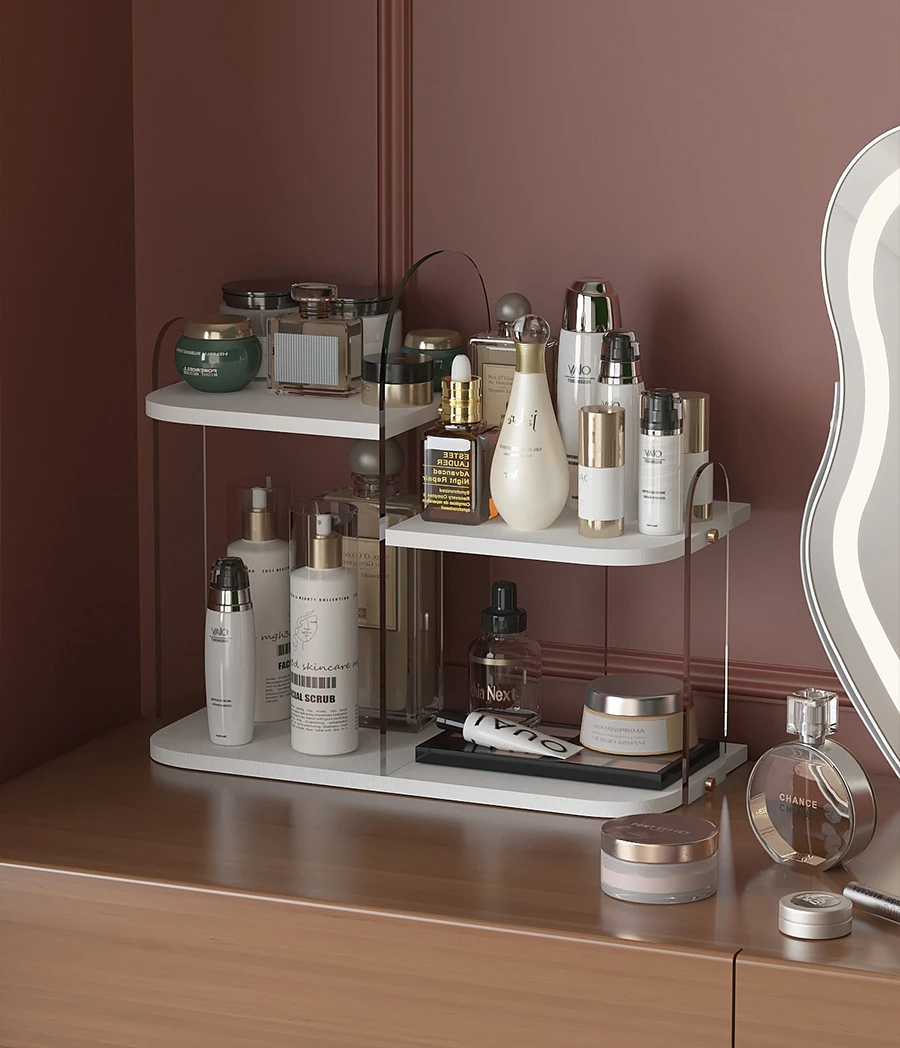 

Acrylic material desktop cosmetics storage rack home display