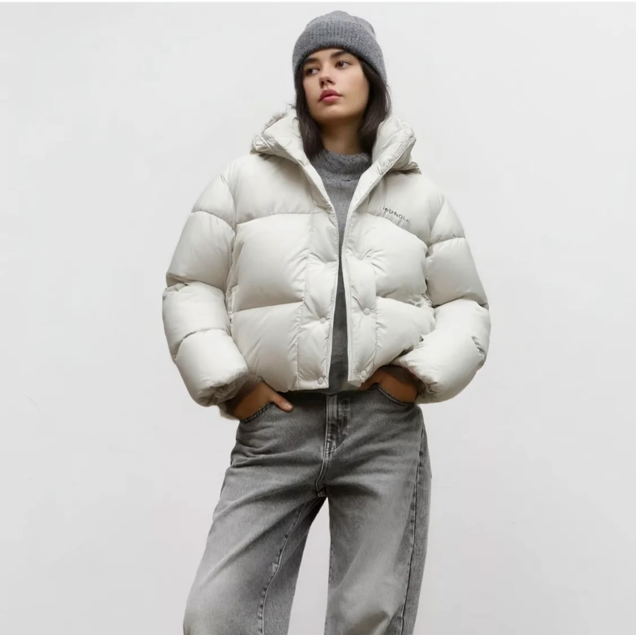 

Спортивная одежда Fitn, женская хлопковая куртка Adanola, съемная шапка Bread Sle, свободное зимнее пальто, однотонный дизайн