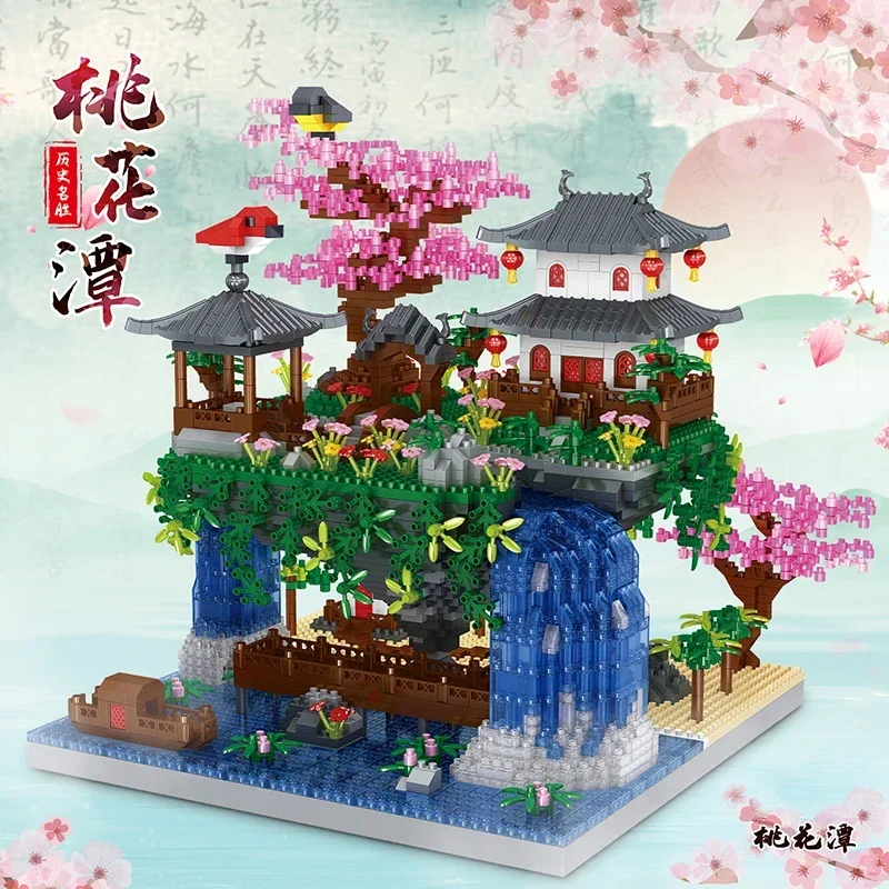 

Tree House Diamond Bricks Sakura Building Blocks Chinese Garden Architecture Waterfall DIY Assemble Toys Gift For Adult 3320PCS