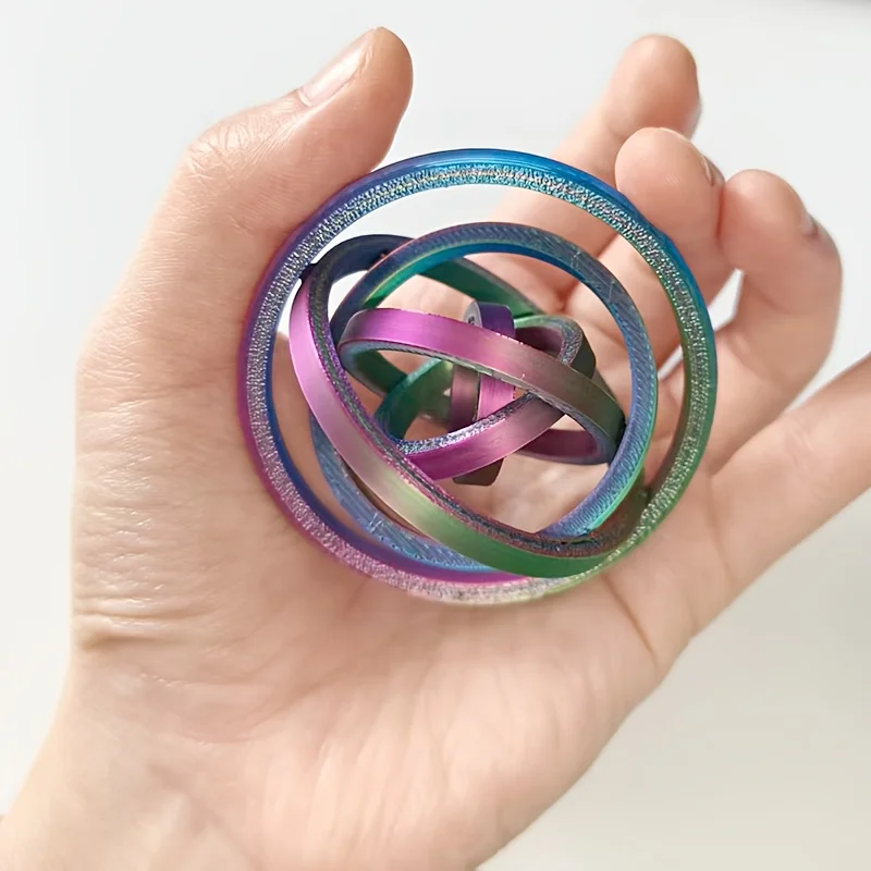 3D Printed Decompression Rotating Fingertip Ring - Anxiety Relief Toy, Durable ABS Material, Vibrant Colors | Durable Plastic