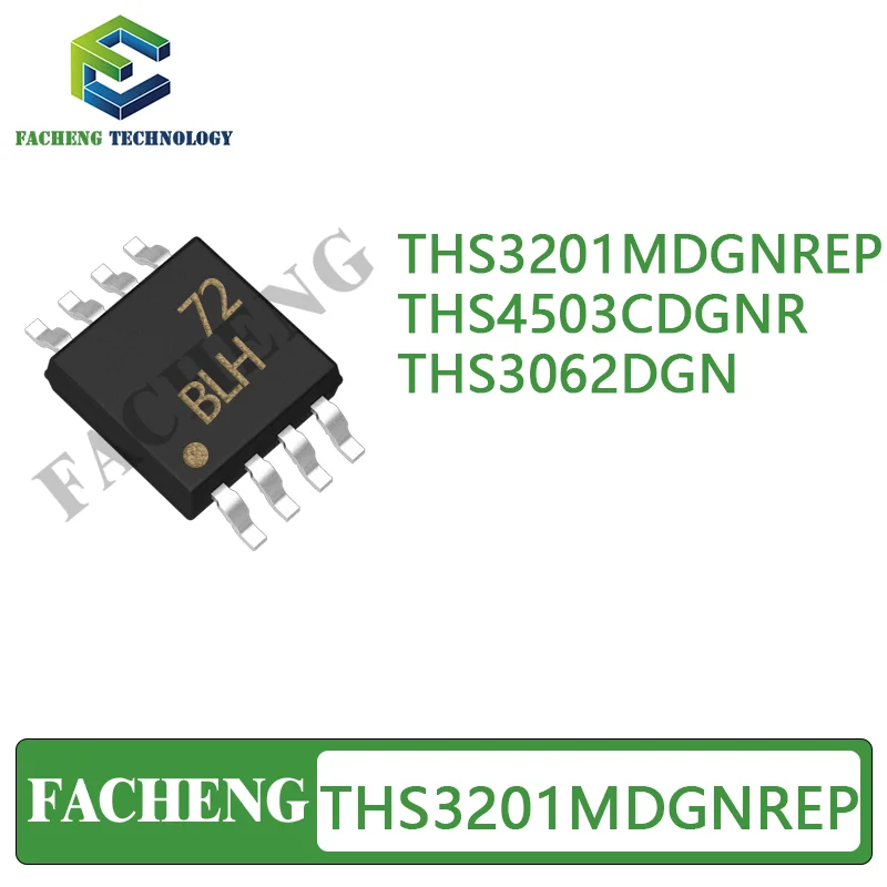 

THS3201MDGNREP THS4503CDGNR THS3062DGN VSSOP-8 Operational Amplifier ICs