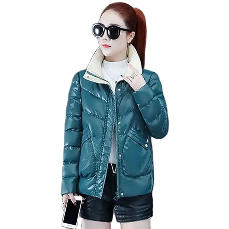 

2023 Winter Explosion Cotton-padded Jacket Short Student Bread Clothing Fashion Collar Loose Foreign Style Down Cotton Coat Tide