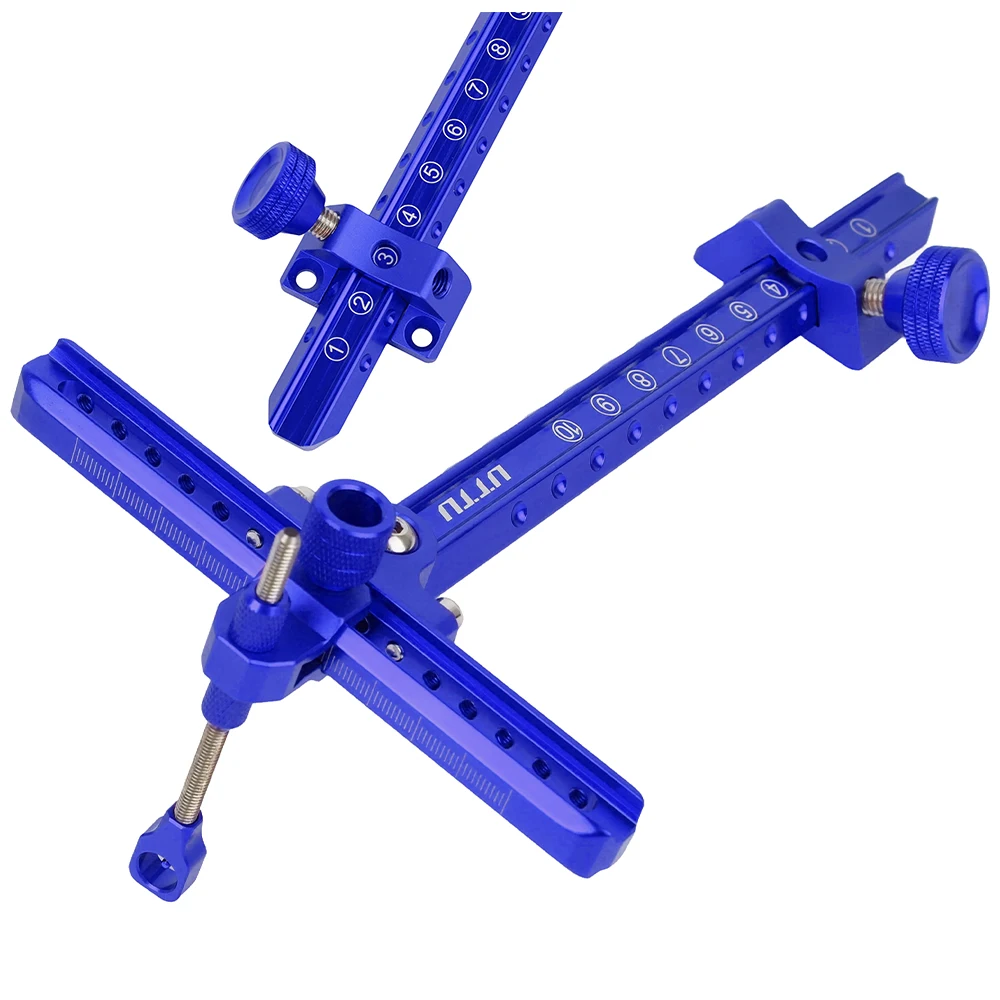 Archery Recurve Bow Sight 9 Inch Adjustable Aluminum Alloy for Target Shooting Competition Training Outdoor Practice Equipment