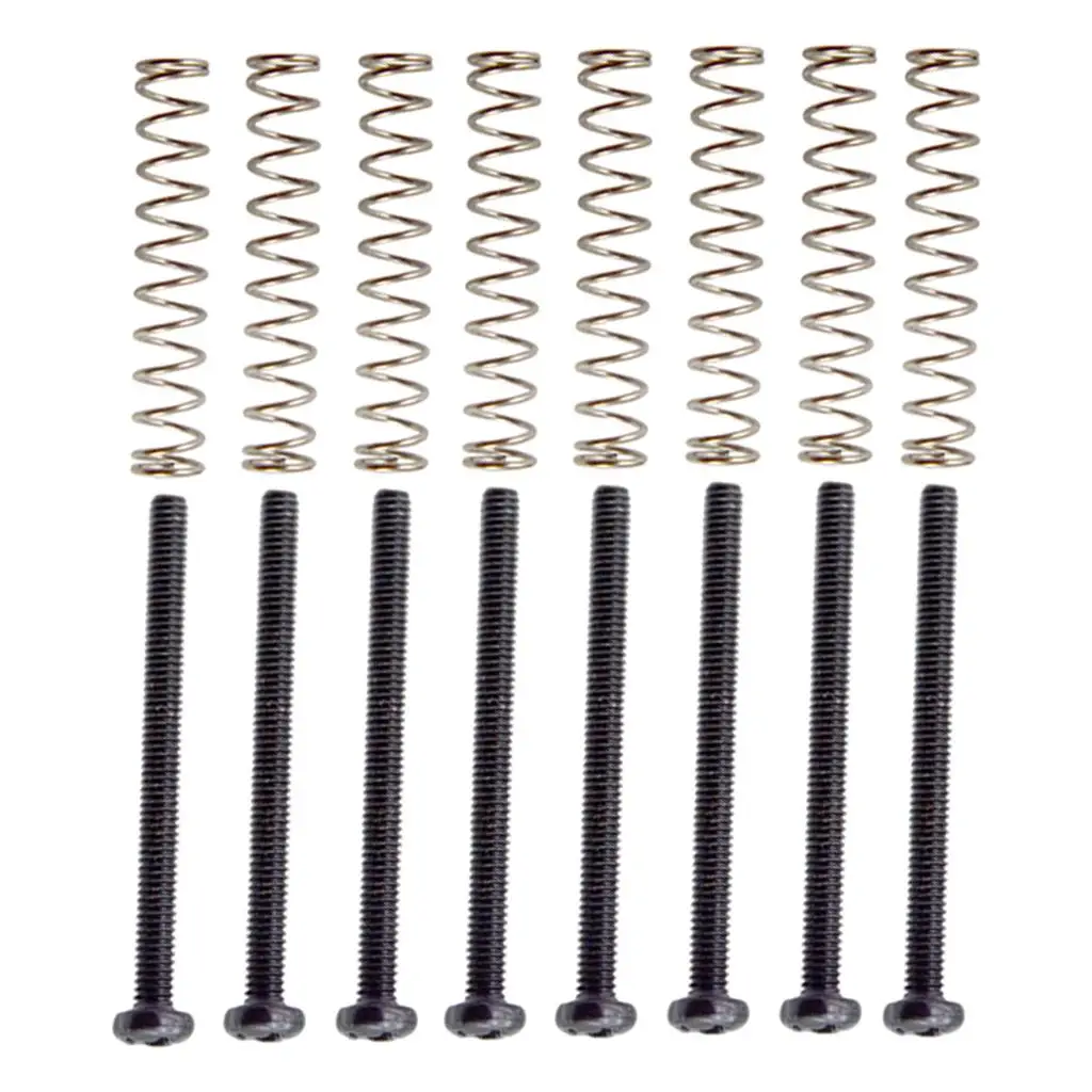 Tooyful 8 Pieces Metal Humbucker Double Coils Pickup Frame Clamp Screws + Springs for Electric Guitar Replacement Parts