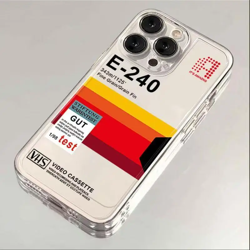 حافظة هاتف E-240 لهاتف آيفون 16 15 14 13 12 11 Pro XS MAX 7 XR 8 7 Plus غطاء شفاف Fundas