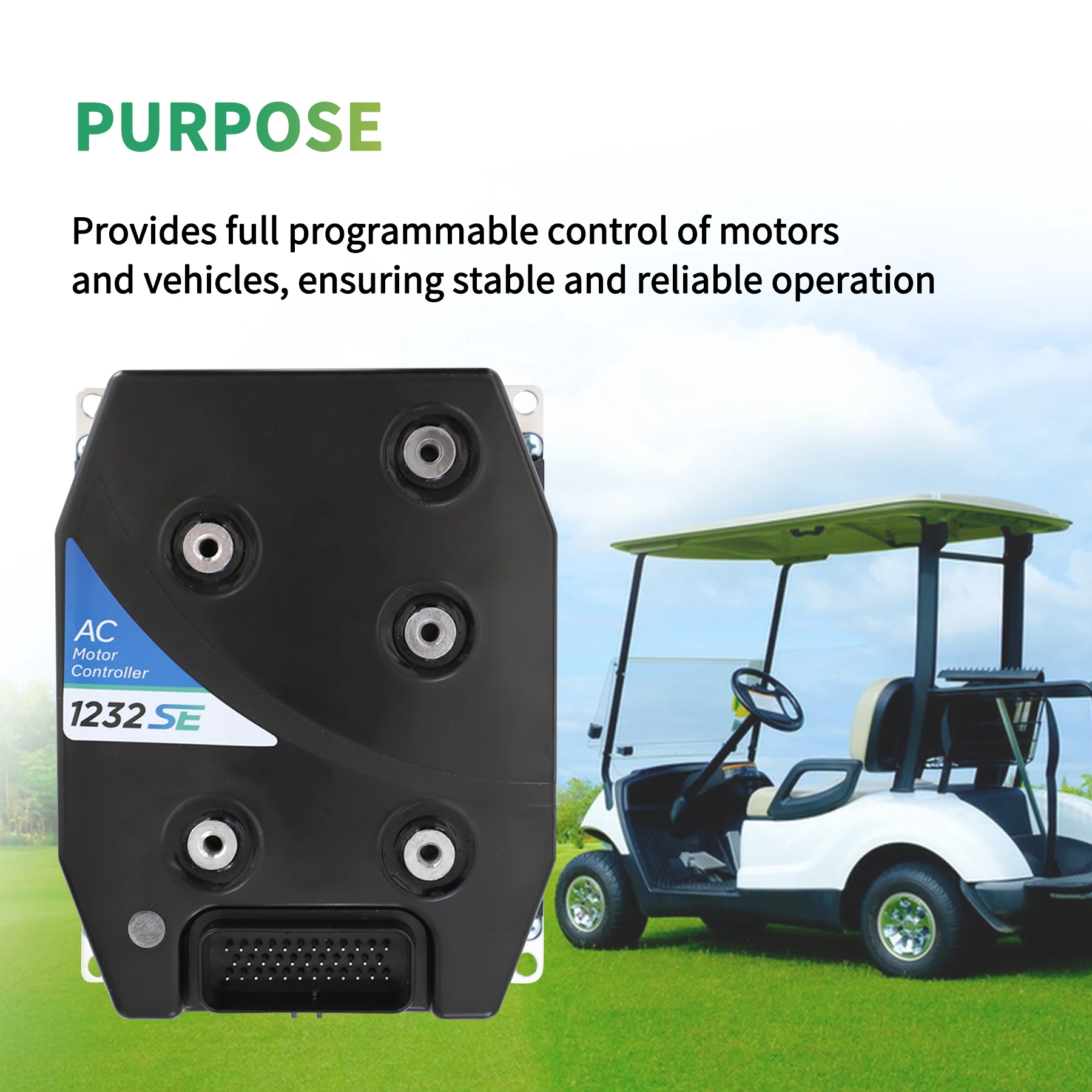 1232SE-5321 Compatible Curtis Eelctric Golf Cart 36-48V 250A AC Motor Controller For EZGO Forklift Material Handlin Equipment