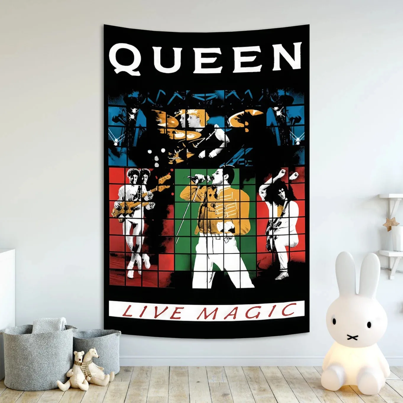 

British Rock Band Tapestry Queens Large Fabric Legendary Singer Home Decor Wall Hanging Sheets