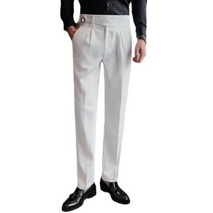 Loose Wide Leg Solid Color Suit Pants Men's High Waist Casual Trousers 2023 Autumn and Summer New Stylish Long Pants H17