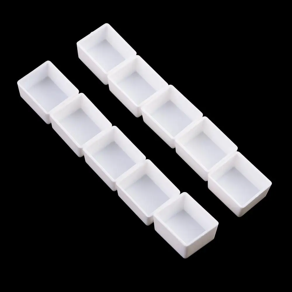 6/12/24/48pcs White Plastic Empty Full Pan Artists Painting Supplies Paint Palette Art Supplies Watercolor Paint Grid