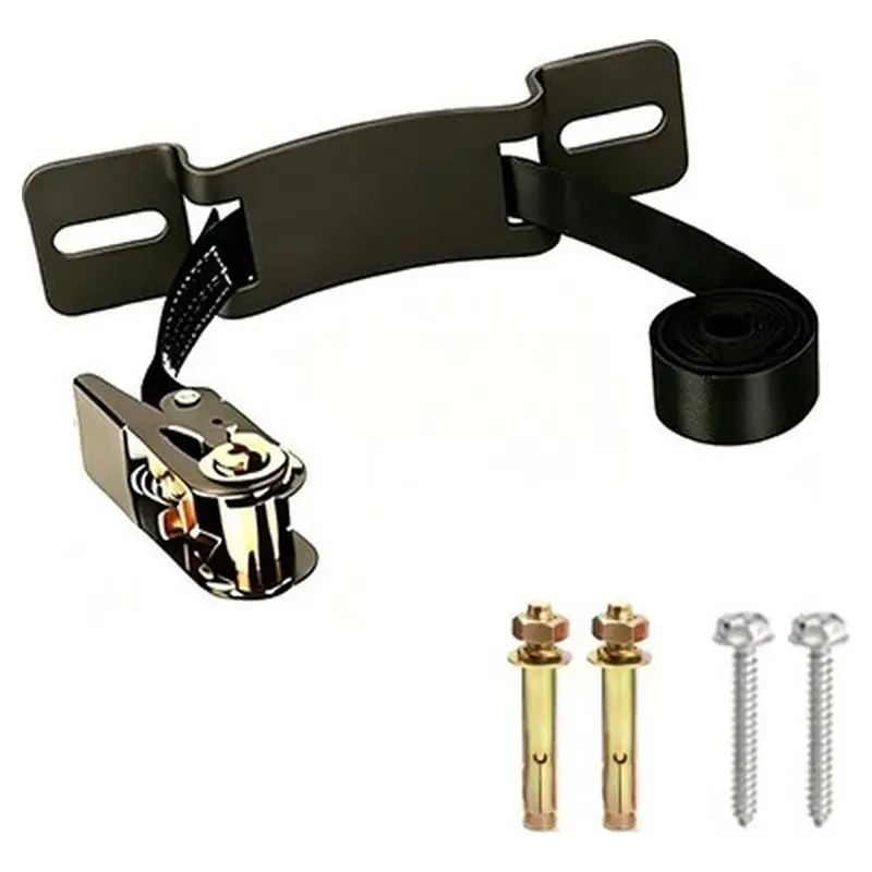 PHFU-Wall-Mounted Gas Cylinder Bracket With Ratchet Straps, Propane Tank Holder,Heavy Duty