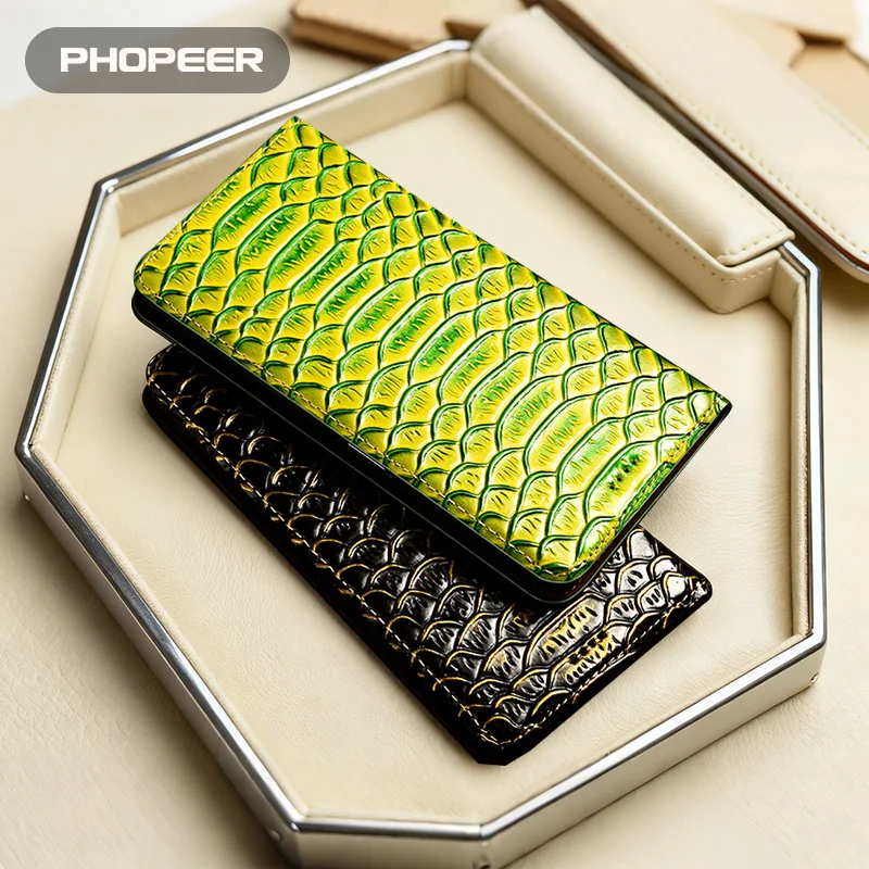 Luxury Genuine Leather Phone Case For Oneplus Ace 6/5/3/2 T V Pro Ultra Racing case dragon scale pattern