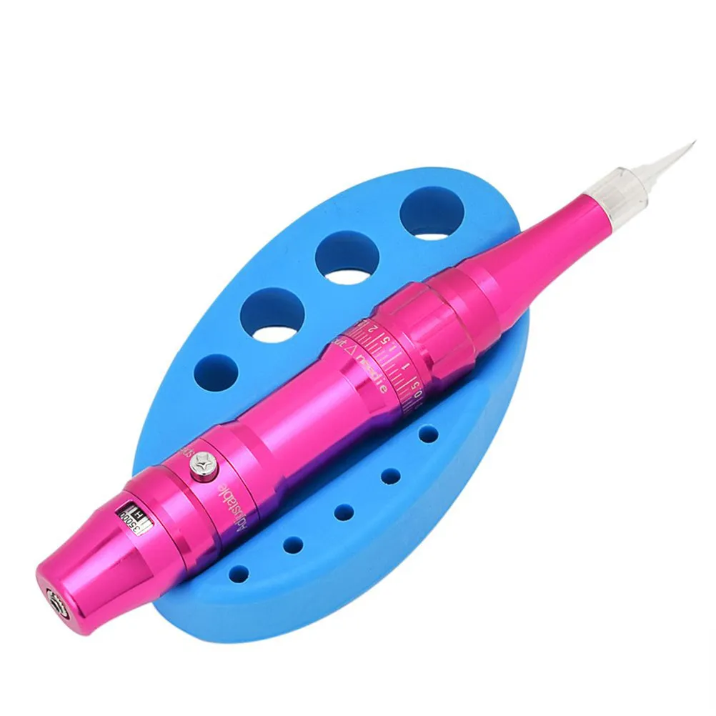 1Pcs Safe Nontoxic Silicone Pigment Cup Rack 9 Holes Oval Ink Cup Holder for Tattoo Eyebrow Lip Salon Use