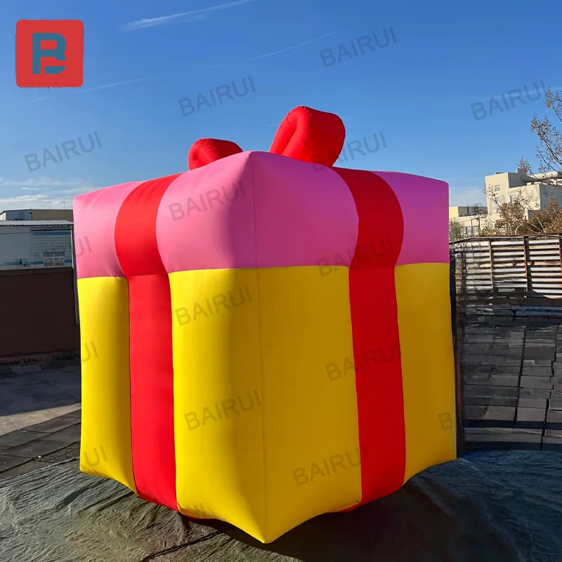 Huge christmas inflatable hat sock gift box cane ball for new year celebration decoration