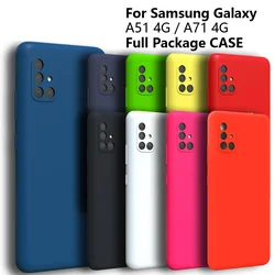 For Samsung Galaxy A51 4G A71 Case Silky Silicone Cover Soft-Touch Back Protective Housing For A54 A34 A14 A53 A52 A33 A32 A12