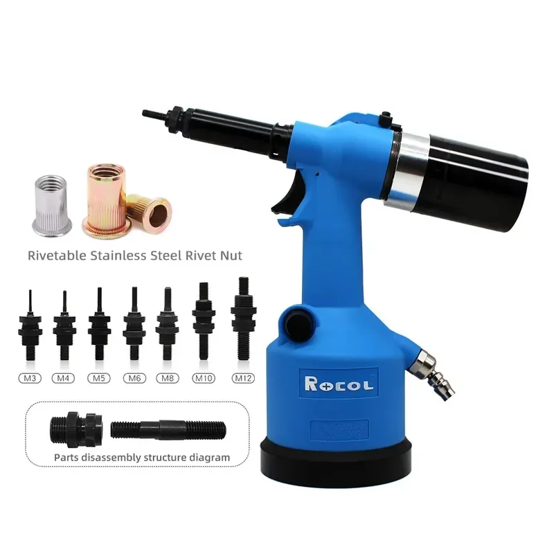RL-0312K Pneumatic Rivet Nut Tool Size M3-m12 Easy to Operate Safe Fast to Use Durable High Quality Manufacturer