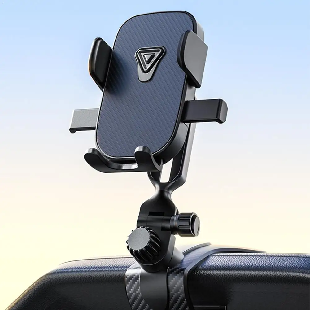 Car Phone Mount ABS Dashboard Holder One Touch Locking Cradle for Daily Commute Navigation