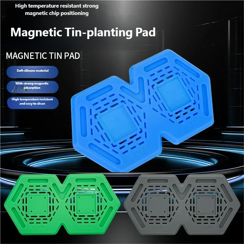 TE-720 Double-sided Magnetic Silicone Mat Universal BGA Repair Soft Silicone for Stencil Tin Planting IC Chip Tinning Soldering