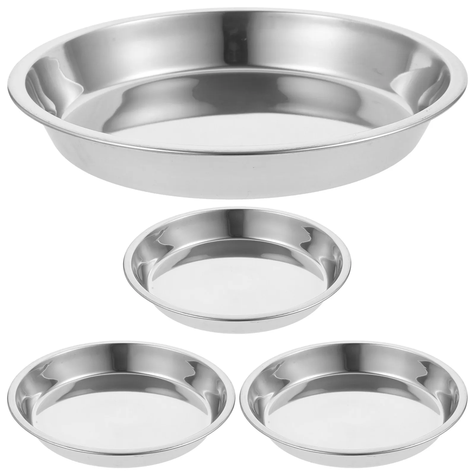 

4 шт. миски для кошек из нержавеющей стали, бытовые миски для кормления домашних животных, износостойкие миски для еды и воды для котят, многофункциональные товары для животных