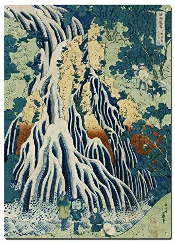 STYSLS Japanese Landscape Metal Tin Signs, Vintage Japan Art Ukiyo E Poster, Decorative Signs Wall Art Home Decor