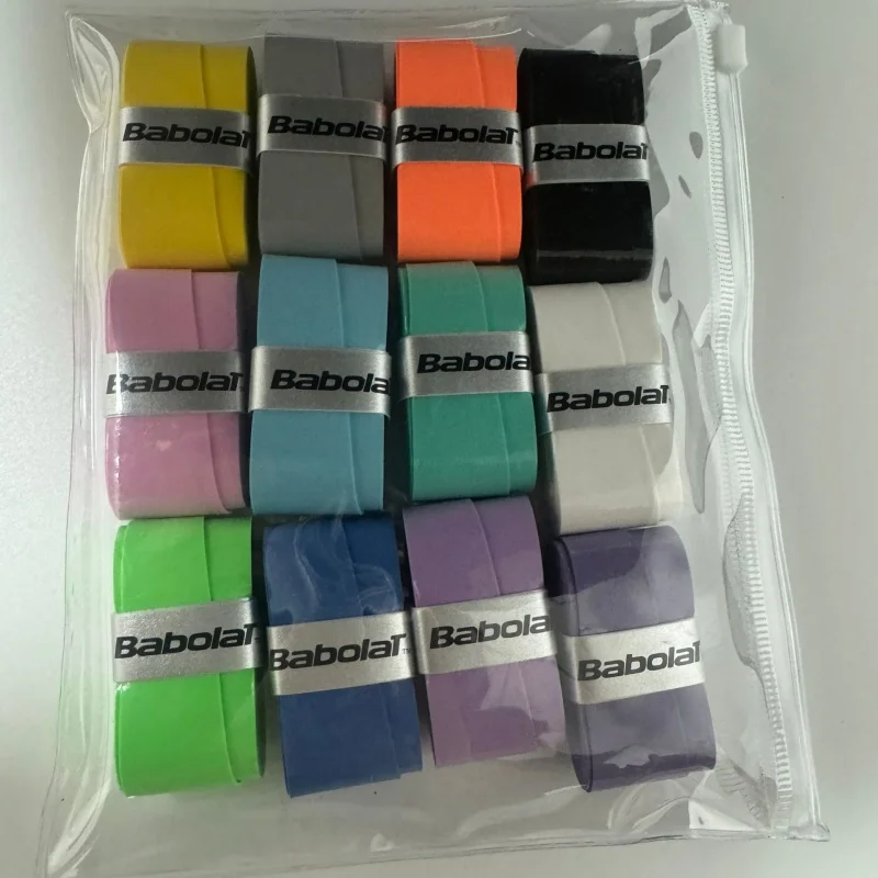 12PCS Babolat Racket Overgrip Sweat Band Absorption Tennis Badminton Racket Hand Glue Tennis Grip PU Non Slip Overgrip