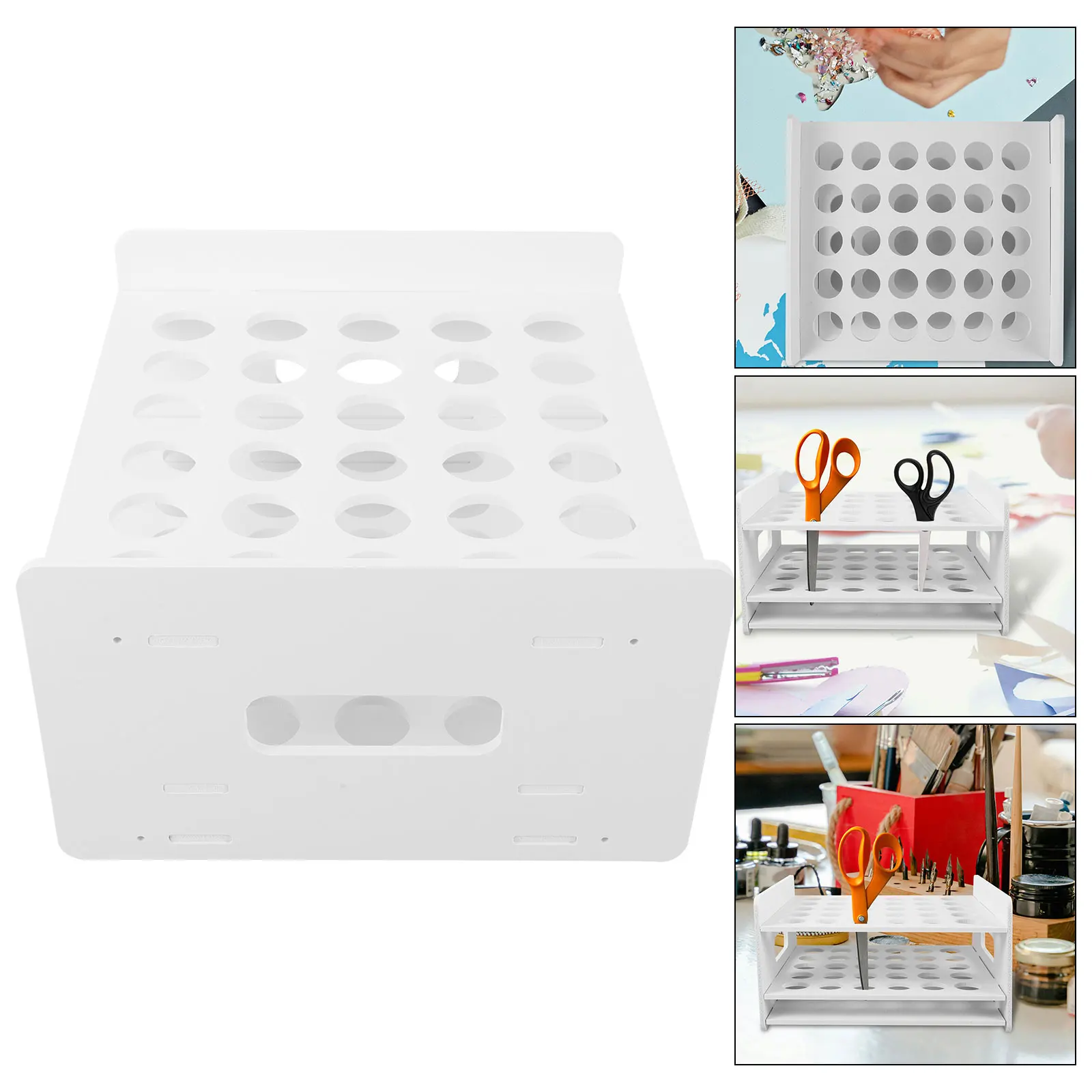 

30Pcs Lightweight Scissors Organizing Rack Elegant Test Tube Storage Solution