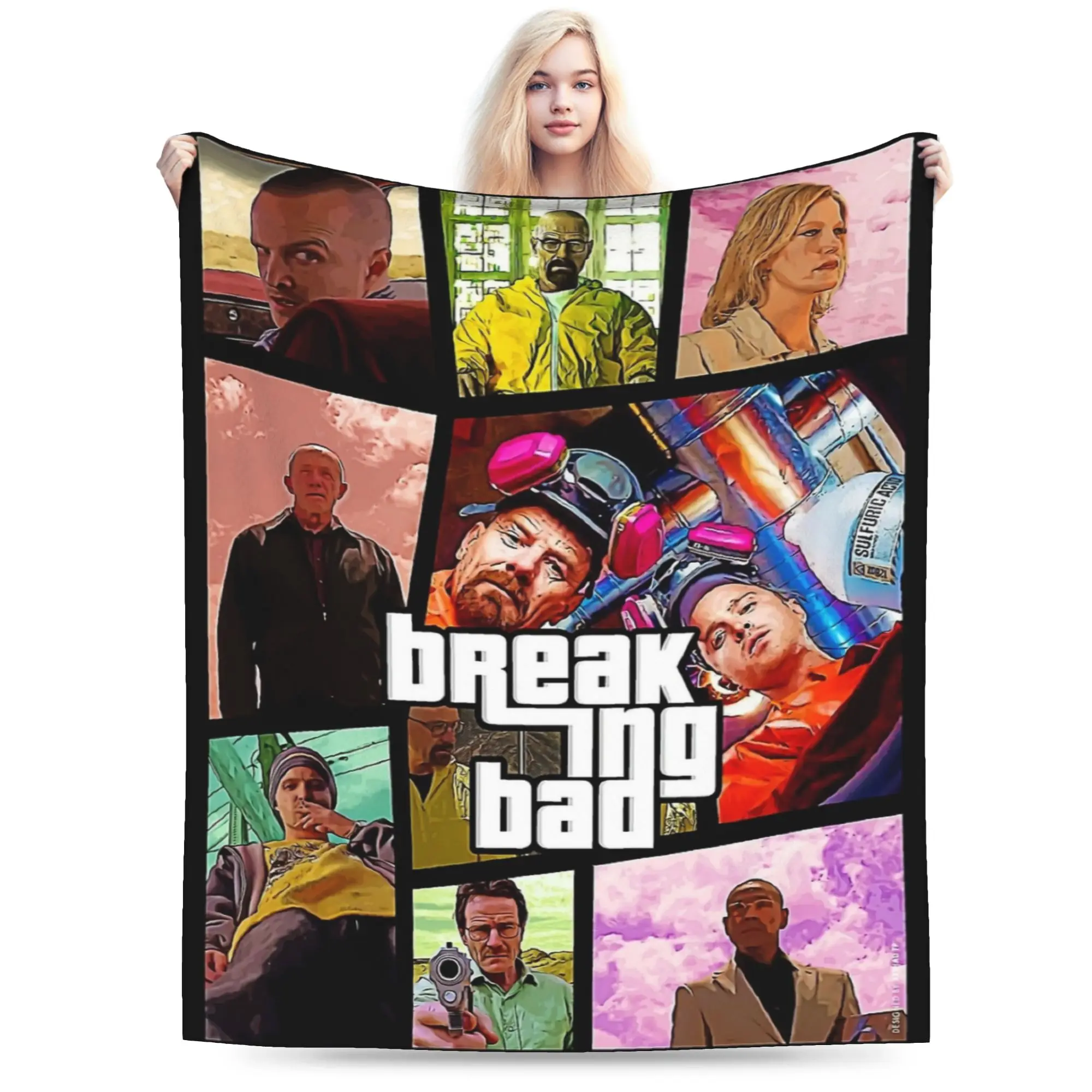 كسر سيئة والتر الأبيض المشارك Gta نسخة غامض بطانية كسر سيئة الإبداعية رمي البطانيات للمنزل 125*100 سنتيمتر لحاف #3