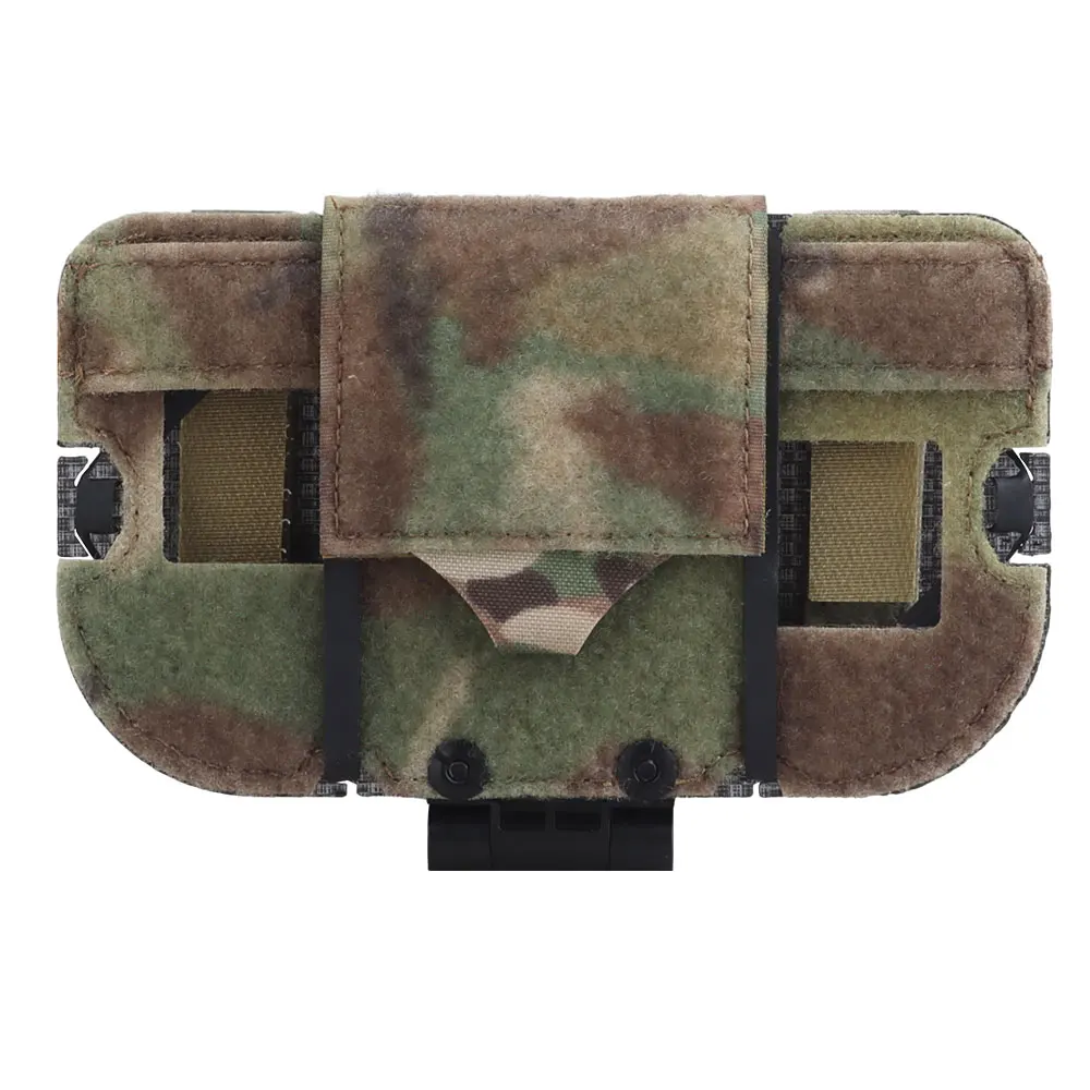 Lightweight Foldable Phone Pouch smart device navigation panel MOLLE mount hunting tactical vest chest panel mobile phone holder