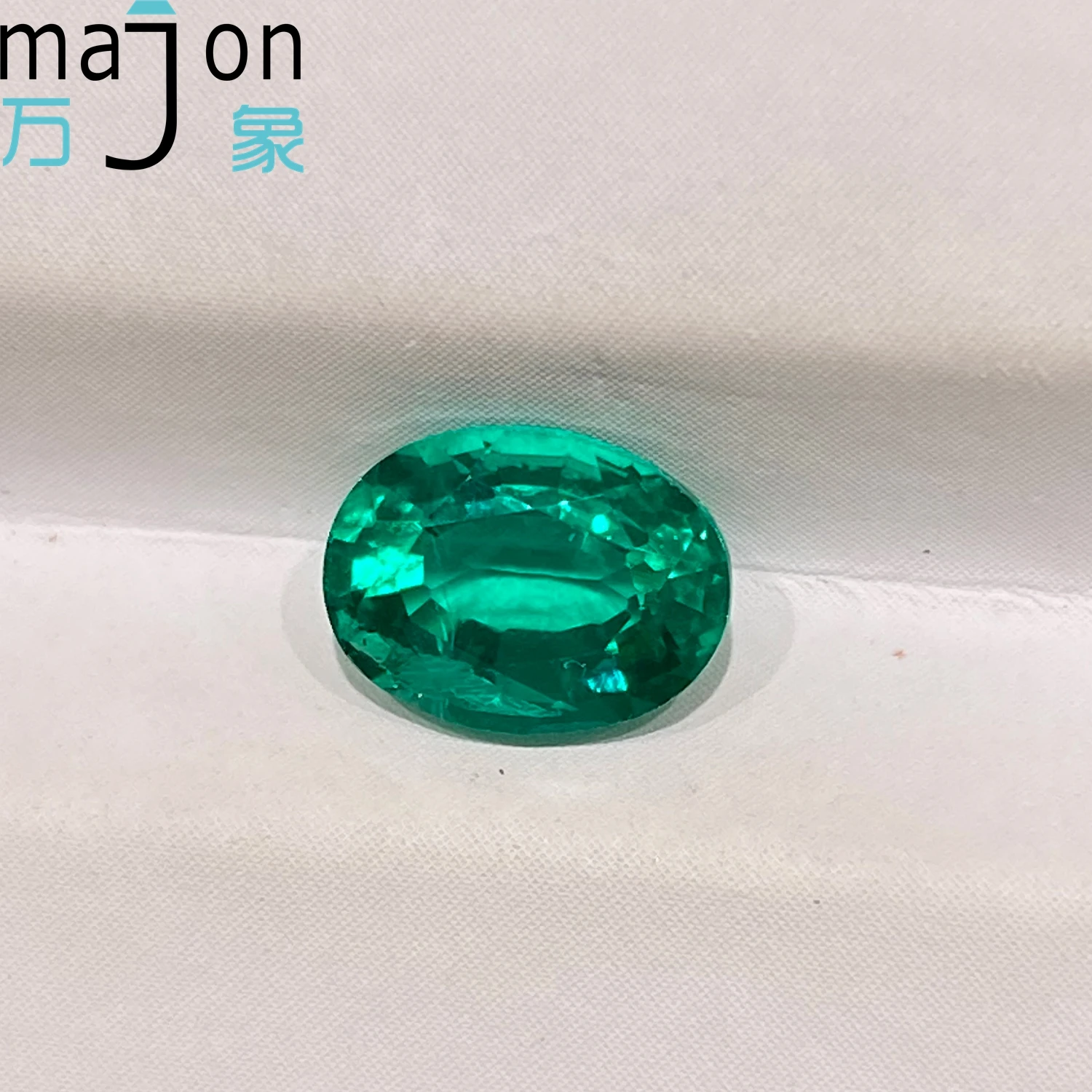 1.24CT شكل بيضاوي مختبر نمت الزمرد أحجار كريمة مفكوكة الاصطناعية كولومبيا حجر الزمرد مع شهادة AGL للمجوهرات