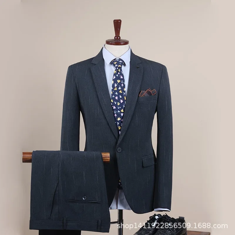 Traje delgado de negocios personalizado para hombres, traje Formal de boda y novio, nuevo, 73