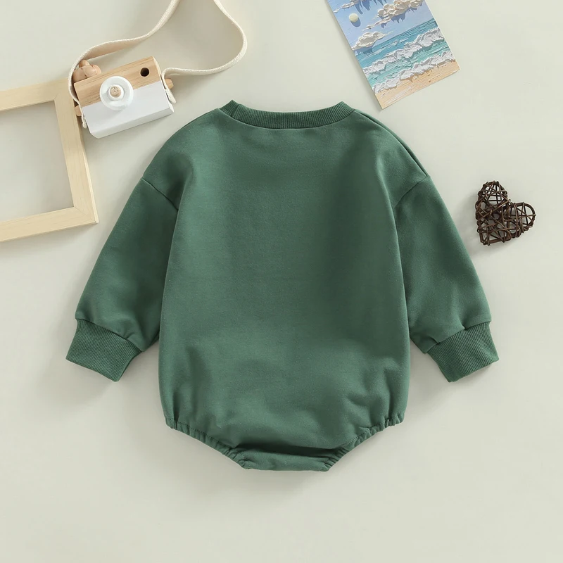 2022-09-22 Lioraitiin 0-18M Infant Baby Boys Girls  Bodysuit Long Sleeve Crew Neck Letters Football Print Jumpsuit Casual Daily