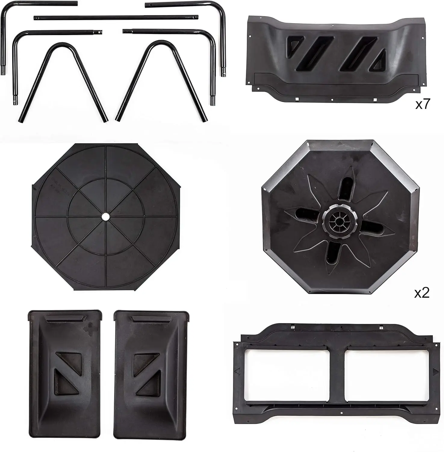 كوب سماد مزدوج الغرفة سعة 42 جالونًا للحديقة، أسود - سلة سماد خارجية فعالة #6