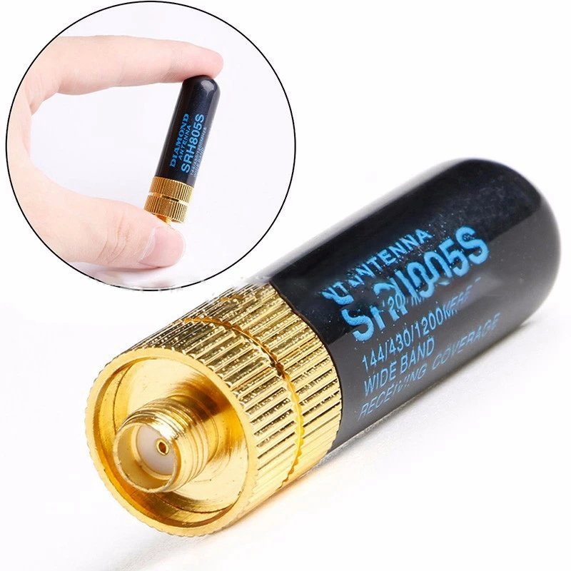 Antena fêmea de banda dupla SMA, UHF, VHF, SRH805S, UV-5R, BF-888S, UV-5RA, UV-5Re, TK3107, 2107, 10W, 144, 430MHz