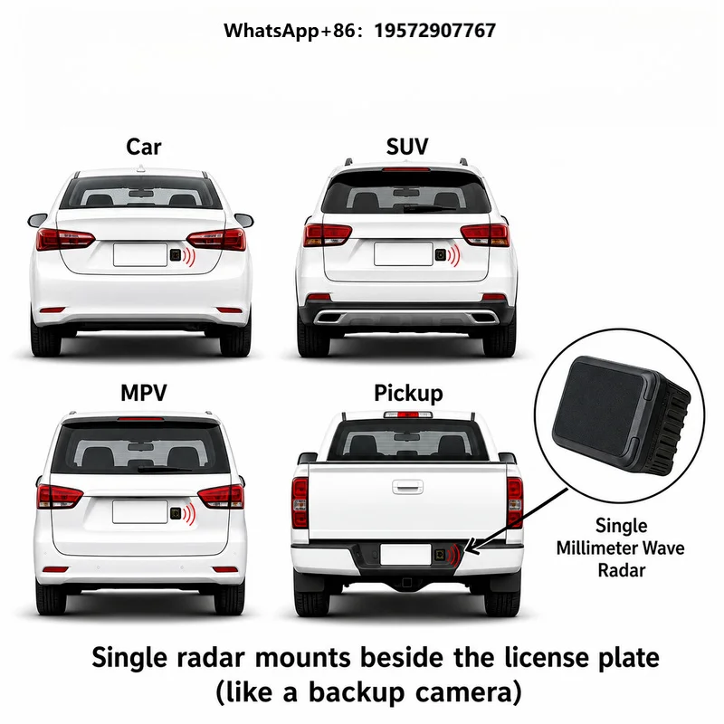 Car Blind Spot Detection System Microwave BSD LCA 77GHz Warning BSM Universal Blindspot 79GHz