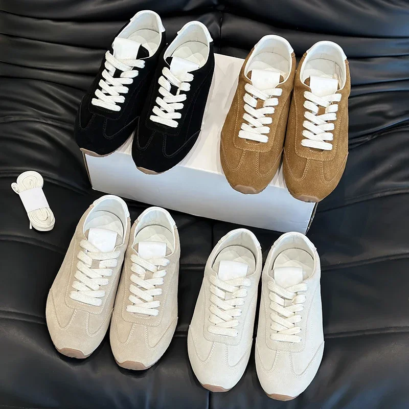 2026 Unisex Leather Velvet Casual Shoes Men's Loafers Walking Sneakers Designer Luxury German Training Shoes For Women