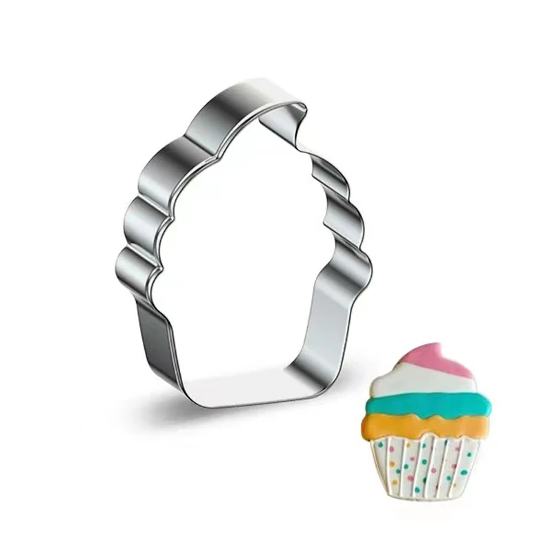 Summer Ice Cream Cookie Cutter Mould Stainless Steel Ice Cream Popsicles Shapes Biscuit Mold Fondant Pastry Decor Baking Tools