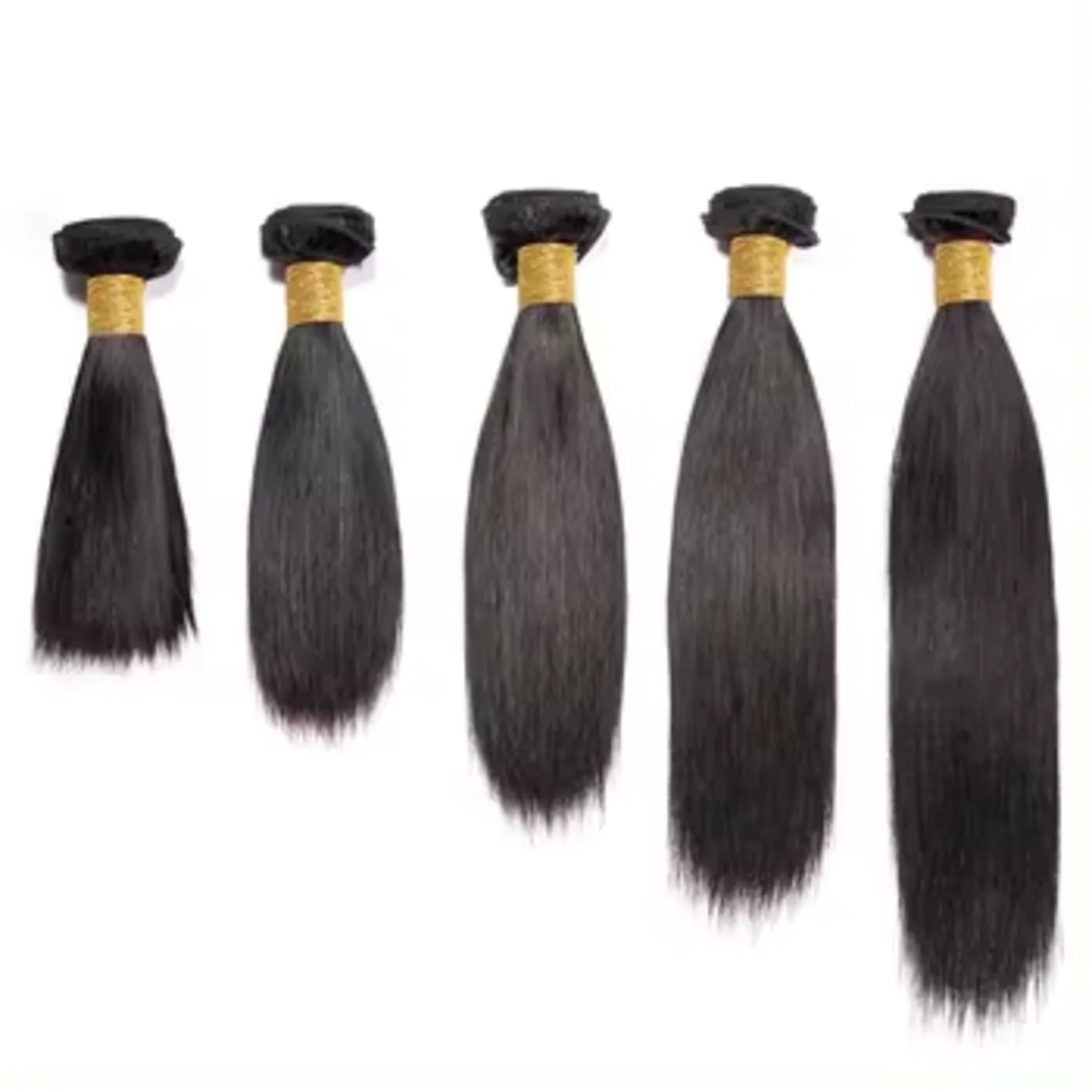 Capelli umani vergini lisci brasiliani 10A 3 pacchi, capelli umani lisci serici vergini Remy non trattati al 100% per le donne