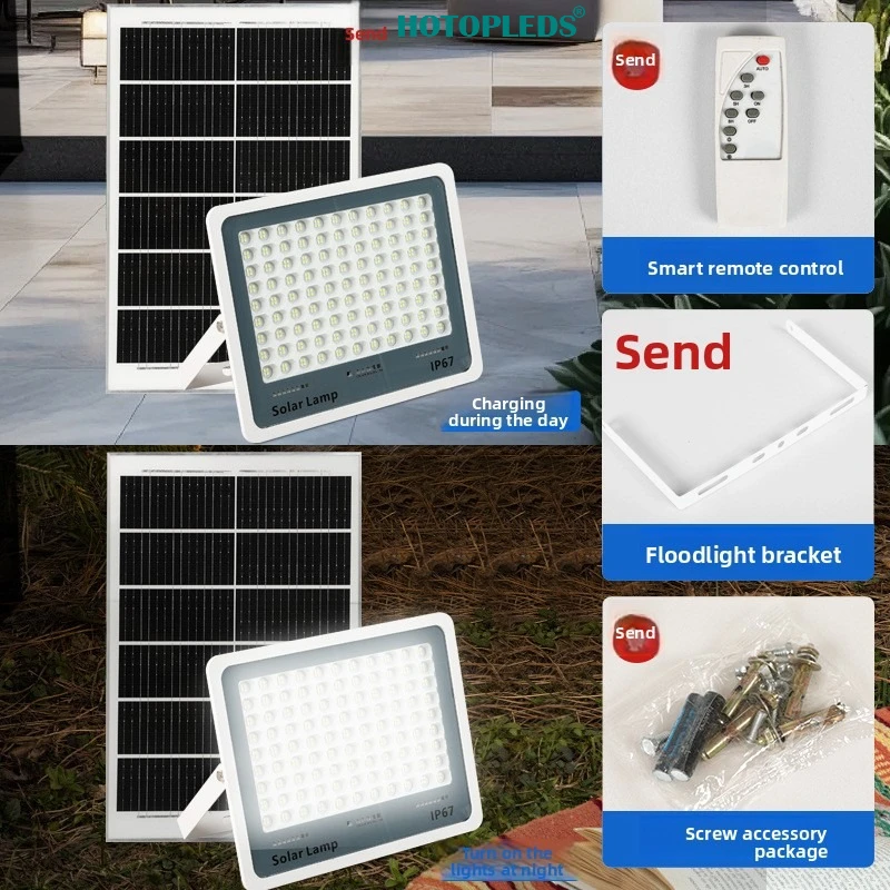 New Solar Flood Light Outdoor Lighting LED High Power Garden Road Solar Light
