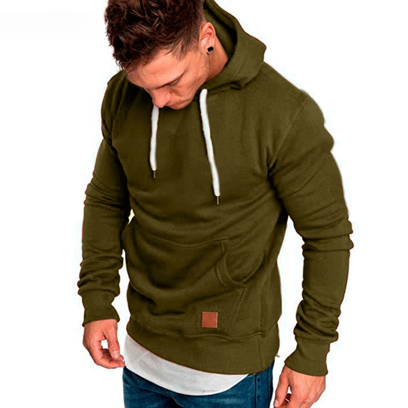 Nieuwe Lente Herfst Streetwear Mode Outwear Heren Soild Color Hooded Sweatshirt Hoodies Casual Losse Fleece Jassen